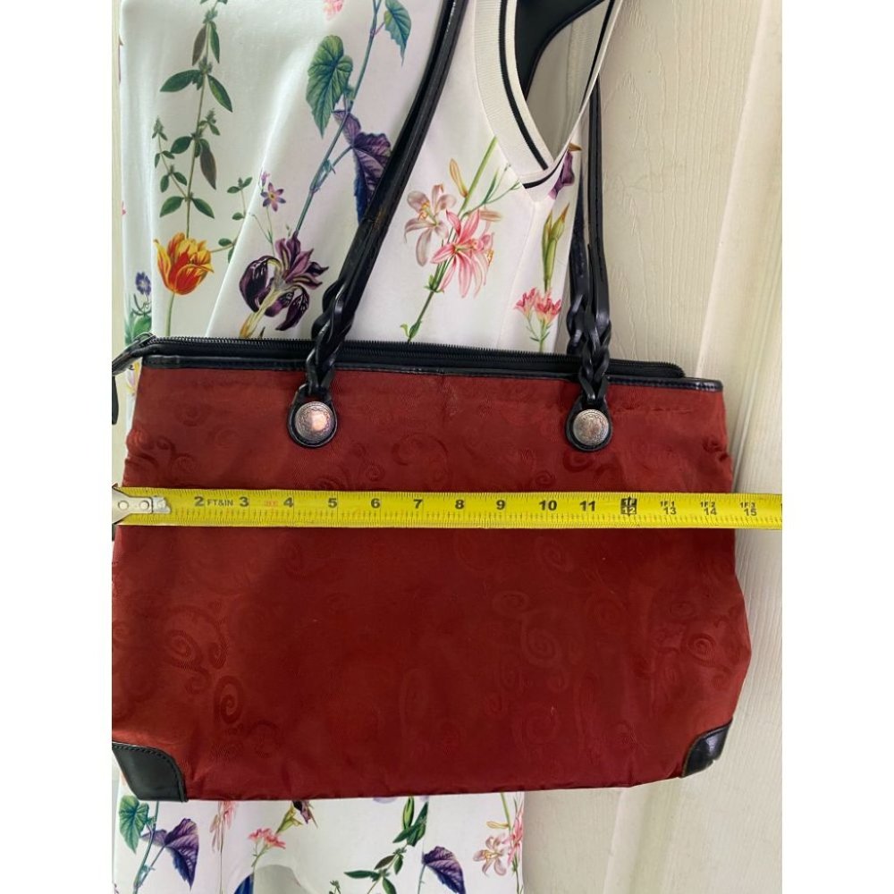 Brighton Red Black Large Nylon Tote Bag - Picture 6 of 9
